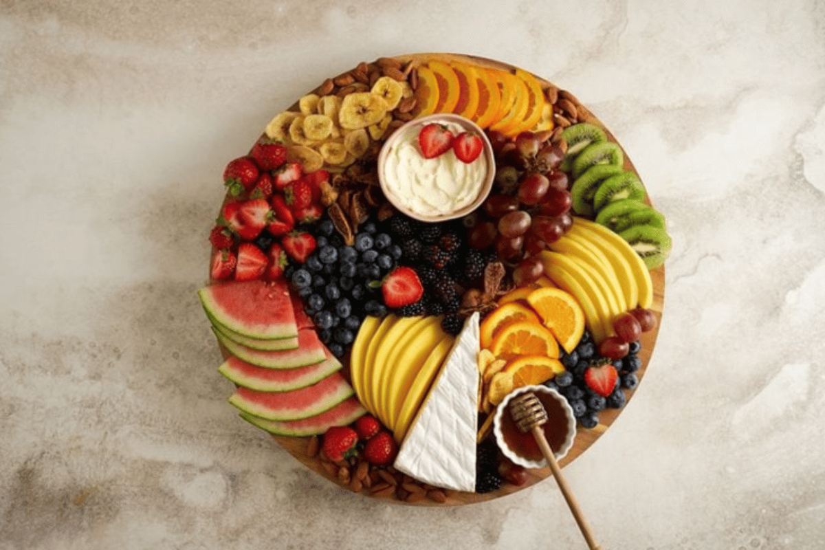 fruit and cheese platter