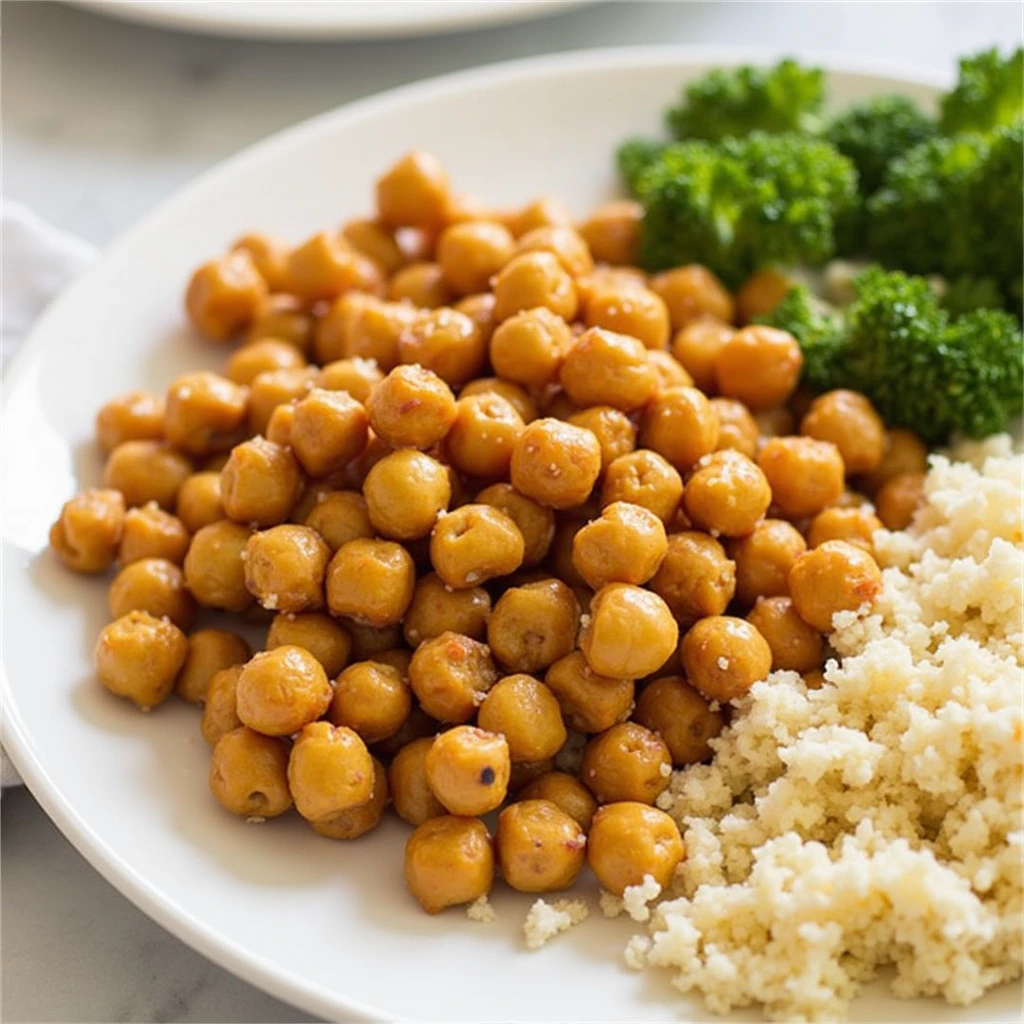 Sticky Sesame Chickpeas