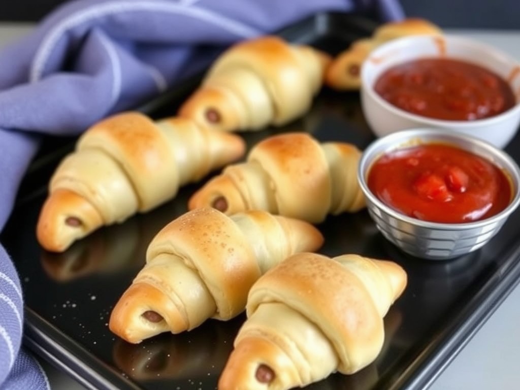 Sausage Cream Cheese Crescents - Delicious baked crescent rolls filled with savory sausage and creamy cheese, a tasty appetizer or snack